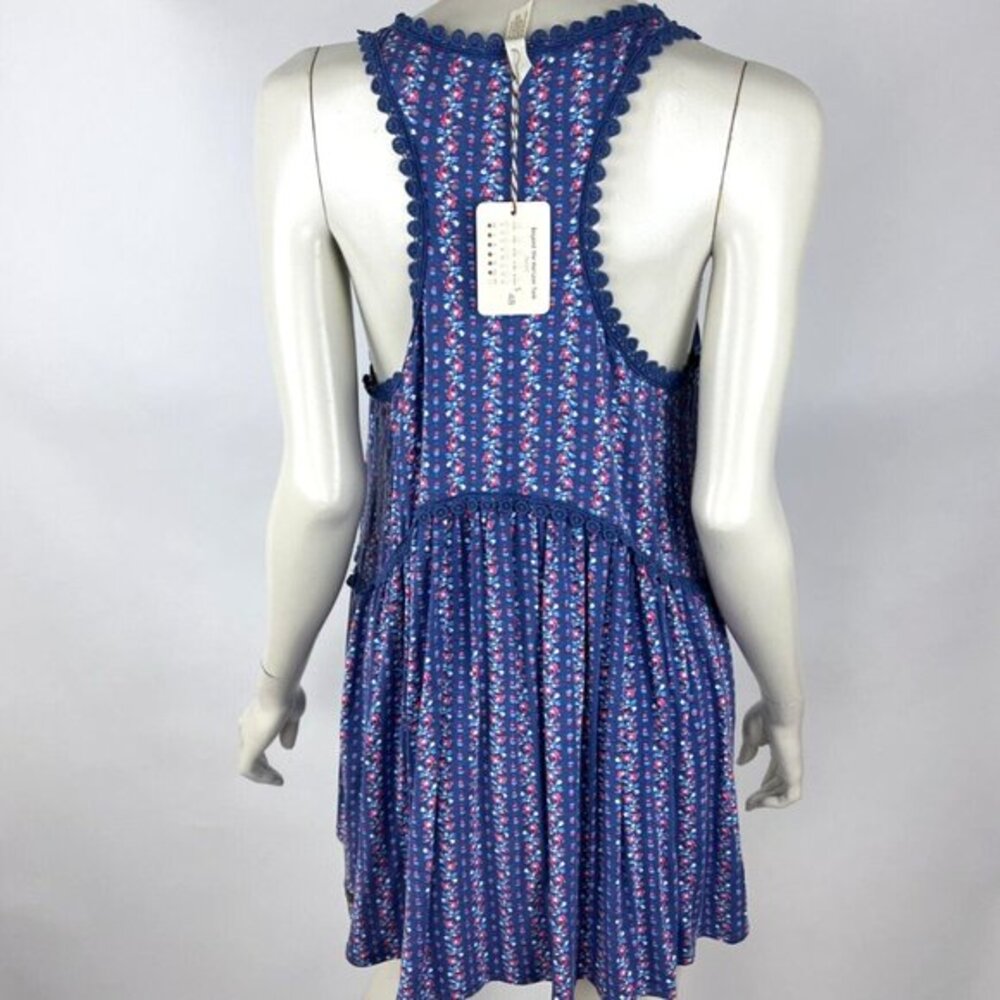 Matildaâ Jane Beyond the Horizon Tank Top Women M NWT Lace Trim Round Neck Tunic